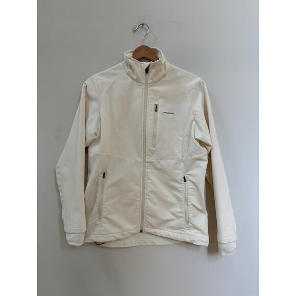 Patagonia Jackets & Blazers - Patagonia Polartec Power Dry Ivory Full Zip Soft Shell Full Zip Jacket Small